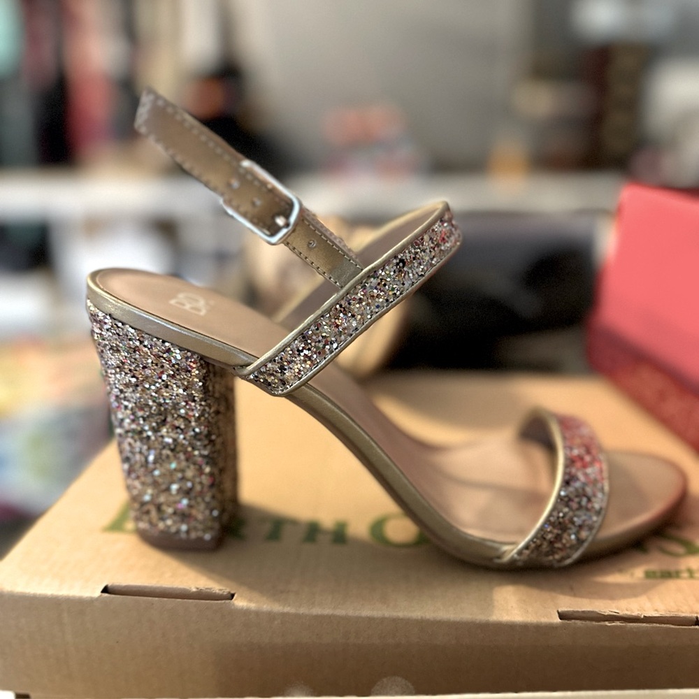 BP Multi-colored glitter heels 8.5